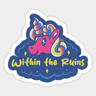 ruins and the unicorn Sticker